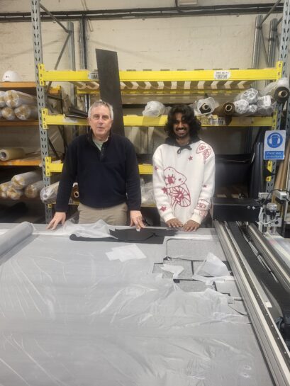 Massimo Malavas (Innovative Outdoor Products) and Milanka Manathunga (Made Smarter digital intern)