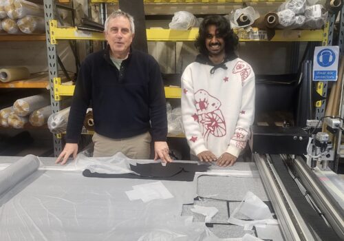 Massimo Malavas (Innovative Outdoor Products) and Milanka Manathunga (Made Smarter digital intern)